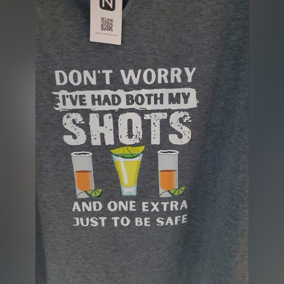 *NWT* NORACORA Gray Graphic Women's Jersey Top Size L - Picture 2 of 6